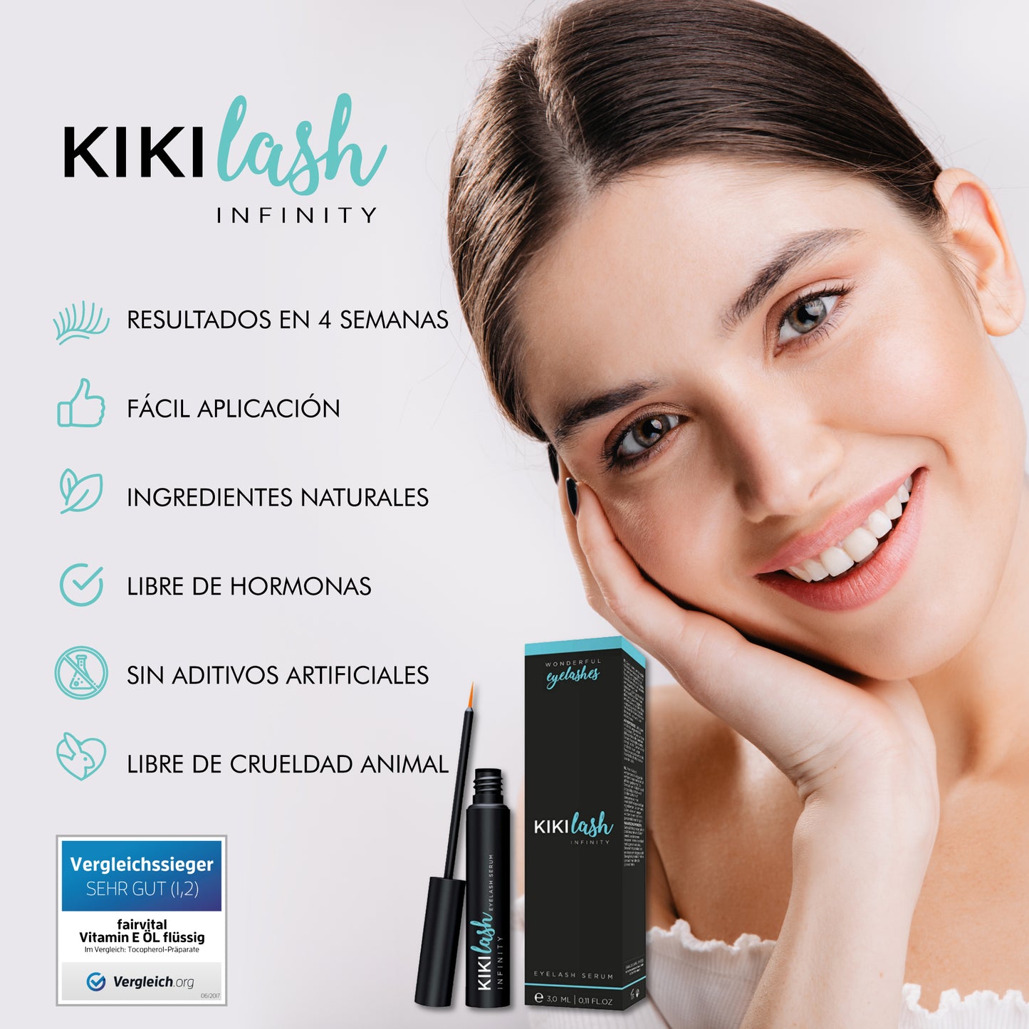 KIKILASH Sérum crece pestañas y cejas 3ml